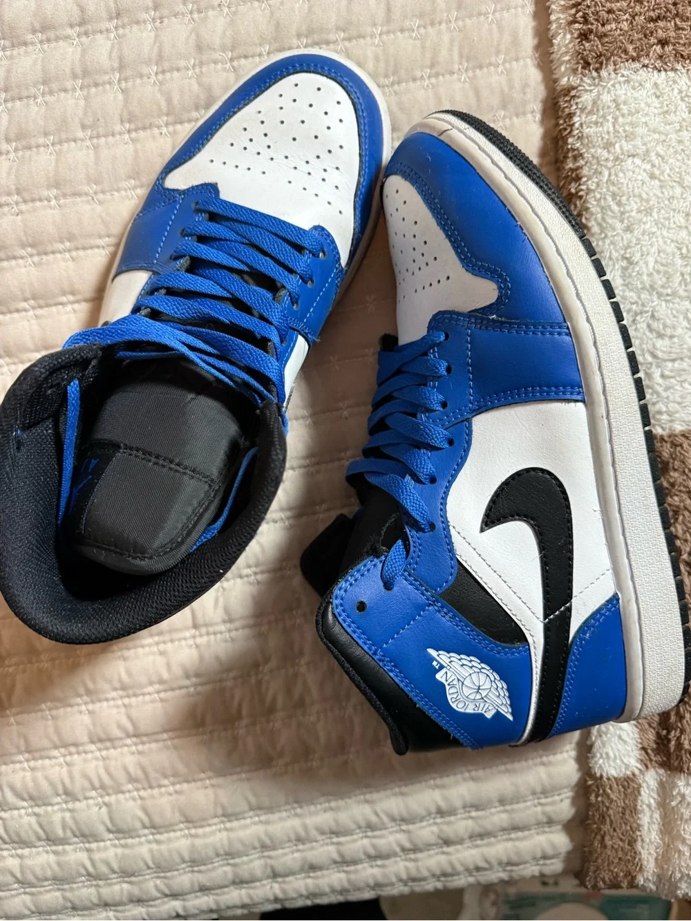 Jordan Mid-Top “game royal” Sneakers in Blue, White & Black